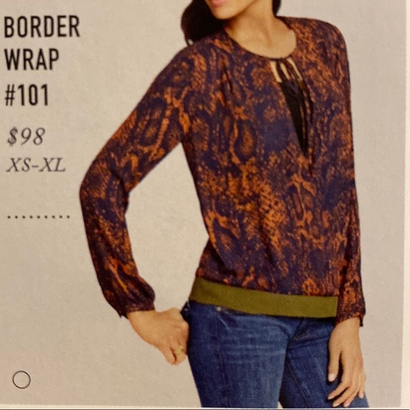 CAbi #101 Border Wrap, size medium - Picture 2 of 5